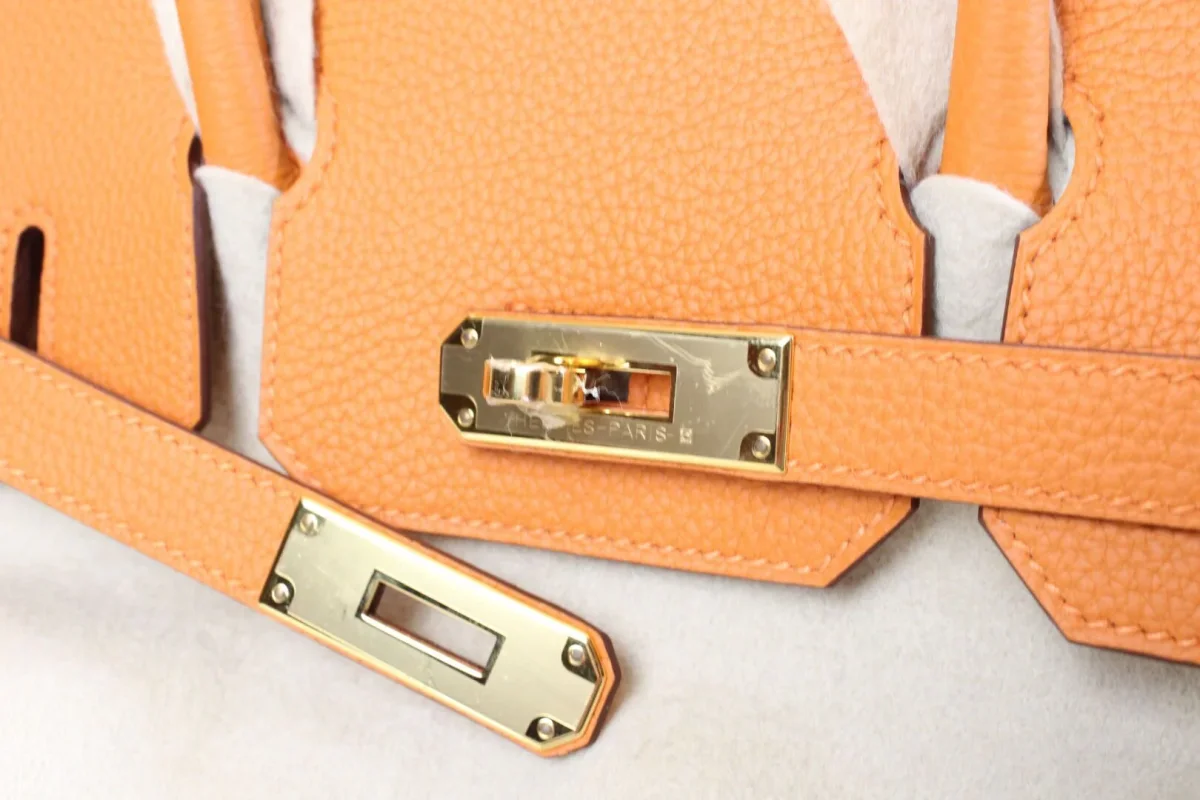 Hermes - Sac Birkin 30 togo orange – Image 8