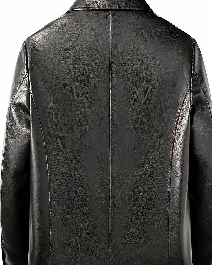 Blouson en cuir naturel de peau de mouton pour homme – Image 5