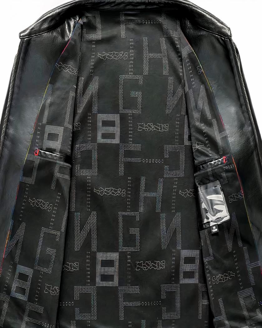 Blouson en cuir naturel de peau de mouton pour homme – Image 6