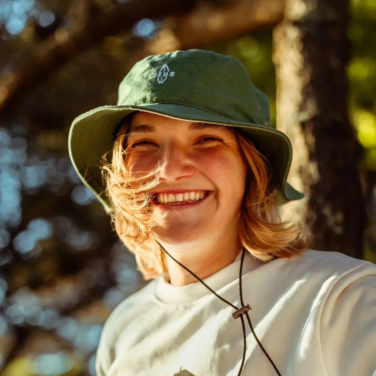 Organic Bucket Hat Dark Green – Image 2