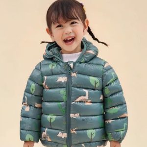 Blouson bébé style doudoune légère à motifs