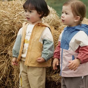 Blouson à capuche décontracté mixte pour enfant