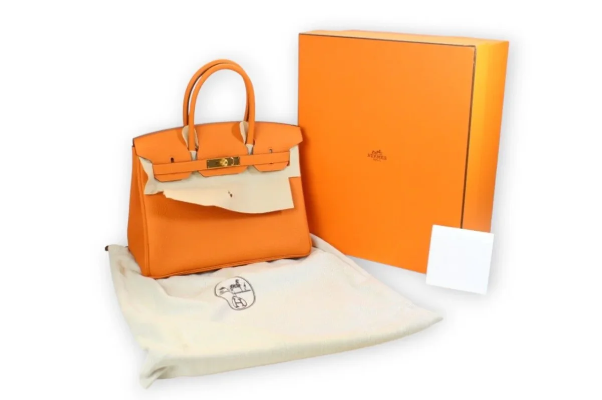Hermes - Sac Birkin 30 togo orange – Image 2