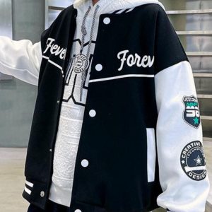 Blouson teddy aux manches blanches pour garçon