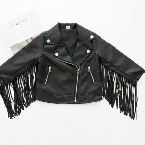 Blouson de moto à franges pour enfant