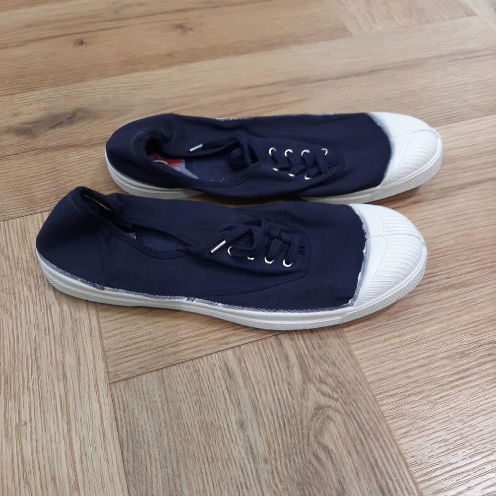 Tennis lacets marine