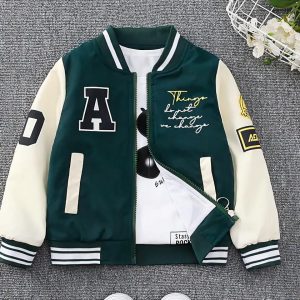 Blouson teddy pour garçon à fermeture éclair