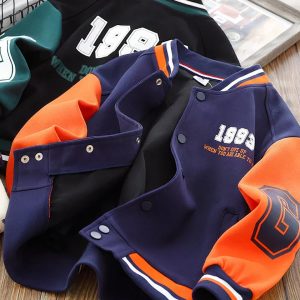 Blouson teddy en coton style américain pour garçon