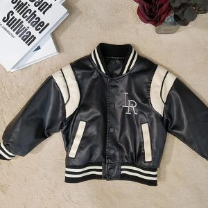 Blouson teddy pour garçon en simili cuir