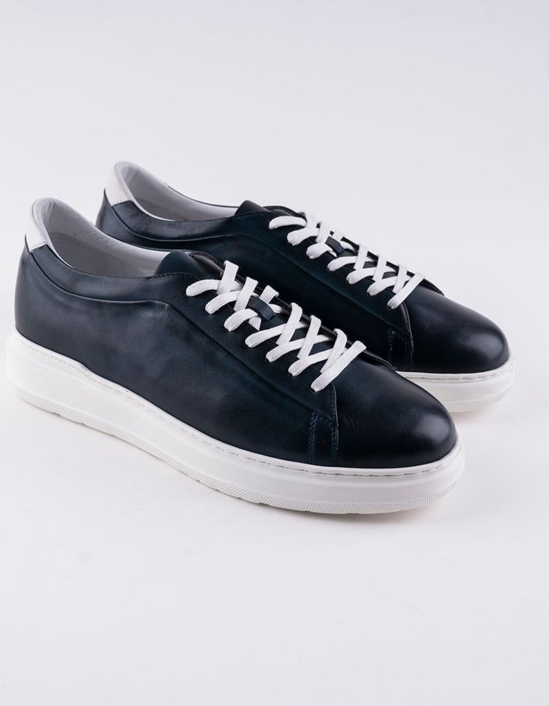 Baskets en cuir Danilo – BLC02 Bleu