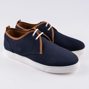 Baskets en cuir Leo – CU32 Bleu