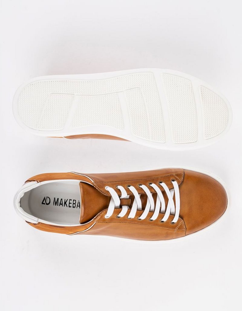 Baskets en cuir Leo – CU21 Camel – Image 4