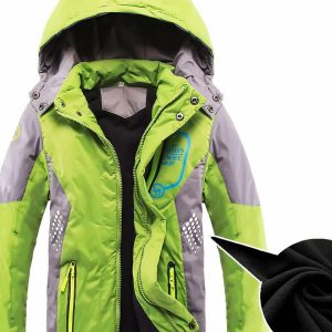 Blouson de ski pour garçon avec intérieur en tissu polaire