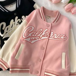 Blouson teddy motif California pour fille