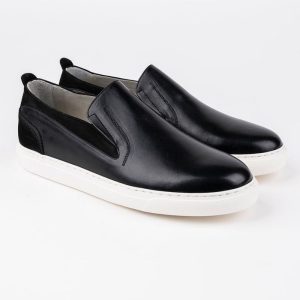 Slip-on en cuir Leo – CU10 Noir