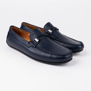 Mocassins en cuir Tino – TD101 Bleu