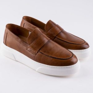 Slip-on en cuir Luigi – LF01 Camel