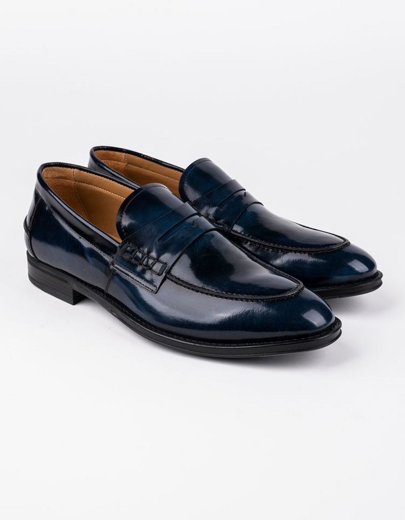 Chaussures en cuir Carlo – CH07 Bleu – Image 2