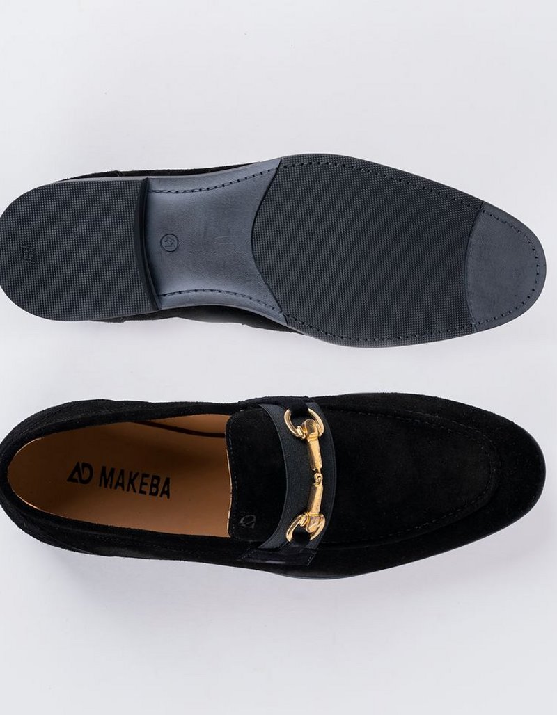 Chaussures en cuir Luca – CLA7 Daim Noir – Image 4