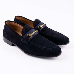 Chaussures en cuir Luca – CLA7 Daim Bleu