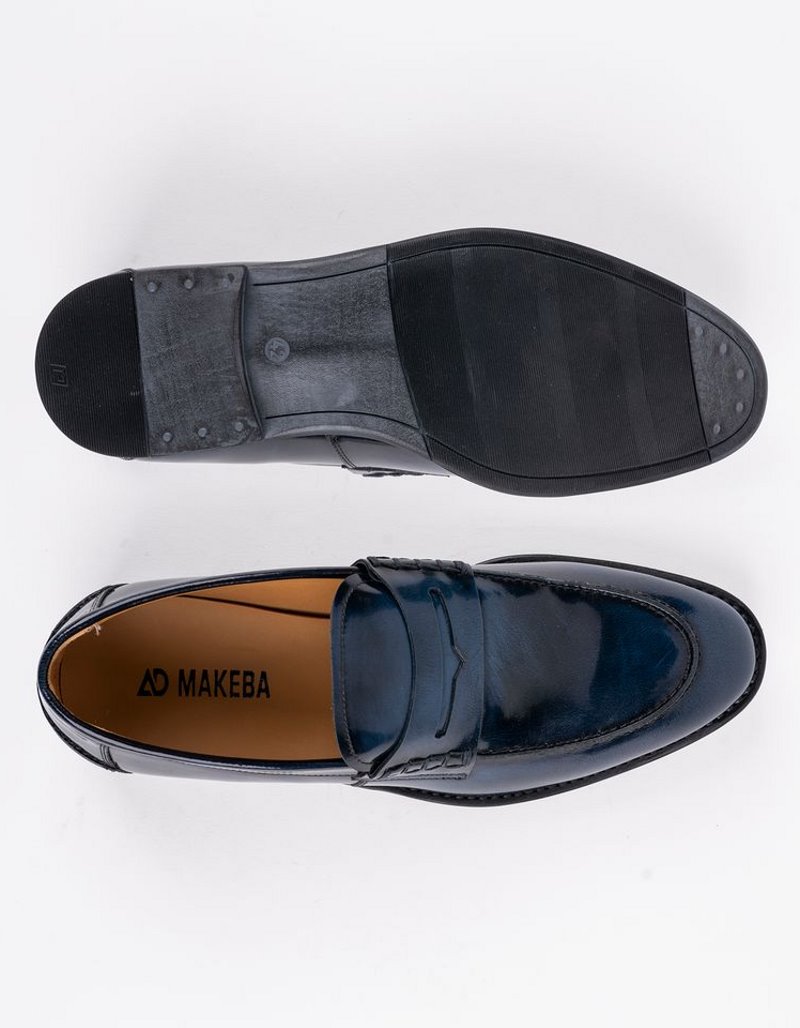 Chaussures en cuir Carlo – CH07 Bleu – Image 4