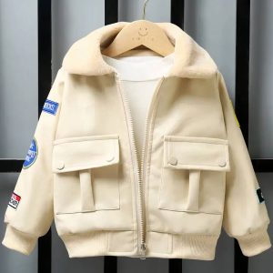 Blouson aviateur en simili cuir pour garçon