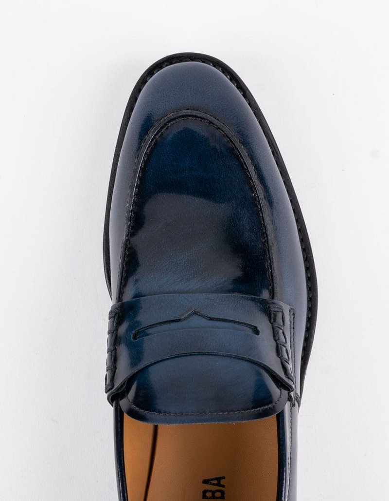 Chaussures en cuir Carlo – CH07 Bleu – Image 3