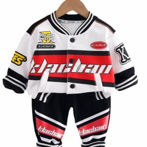 Blouson de moto pour garçon et son pantalon assorti