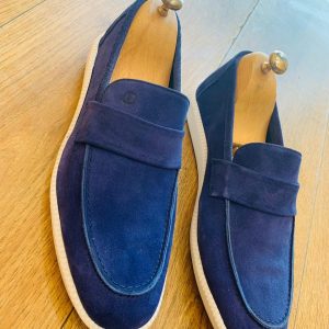 MOCASSIN HOMME  -2401 DAIM BLEU