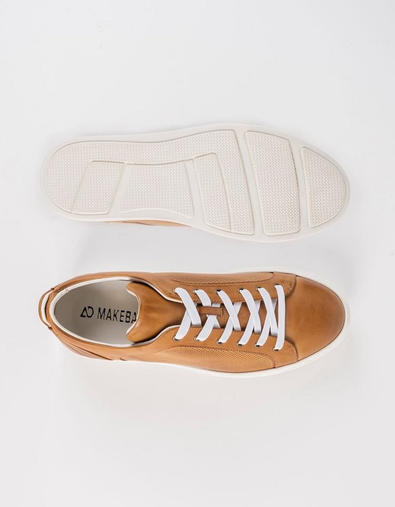 Baskets en cuir Leo – CU09 Camel – Image 4
