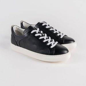 Baskets en cuir Leo – CU09 Noir