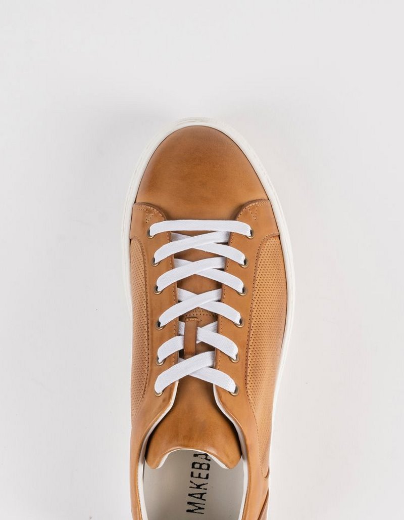 Baskets en cuir Leo – CU09 Camel – Image 3