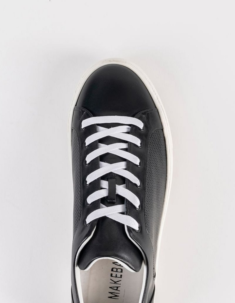 Baskets en cuir Leo – CU09 Noir – Image 3