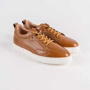Baskets en cuir Leo – CU02 Camel