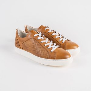 Baskets en cuir Leo – CU09 Camel