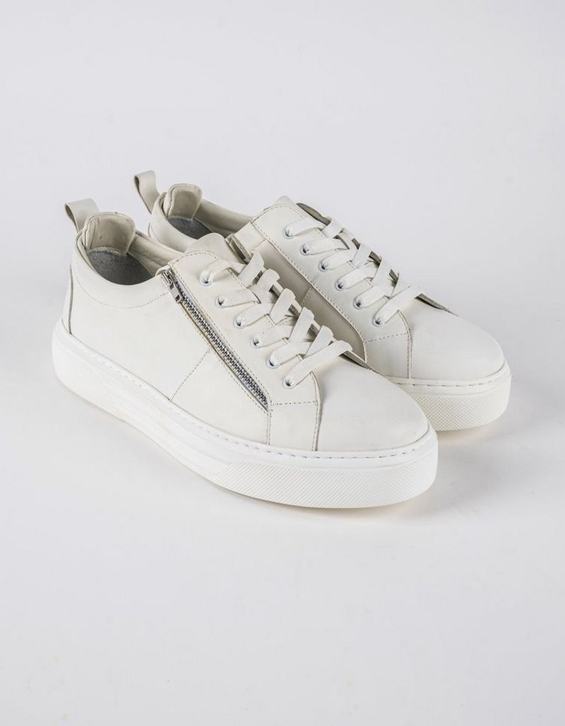 Baskets en cuir Cassio – CVR06 Blanc – Image 2