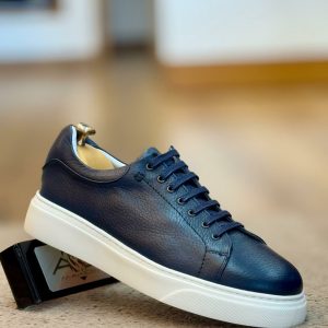 Baskets en cuir– 3216 BLEU FALL