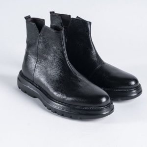 Boots en cuir Barzini – 112 Noir