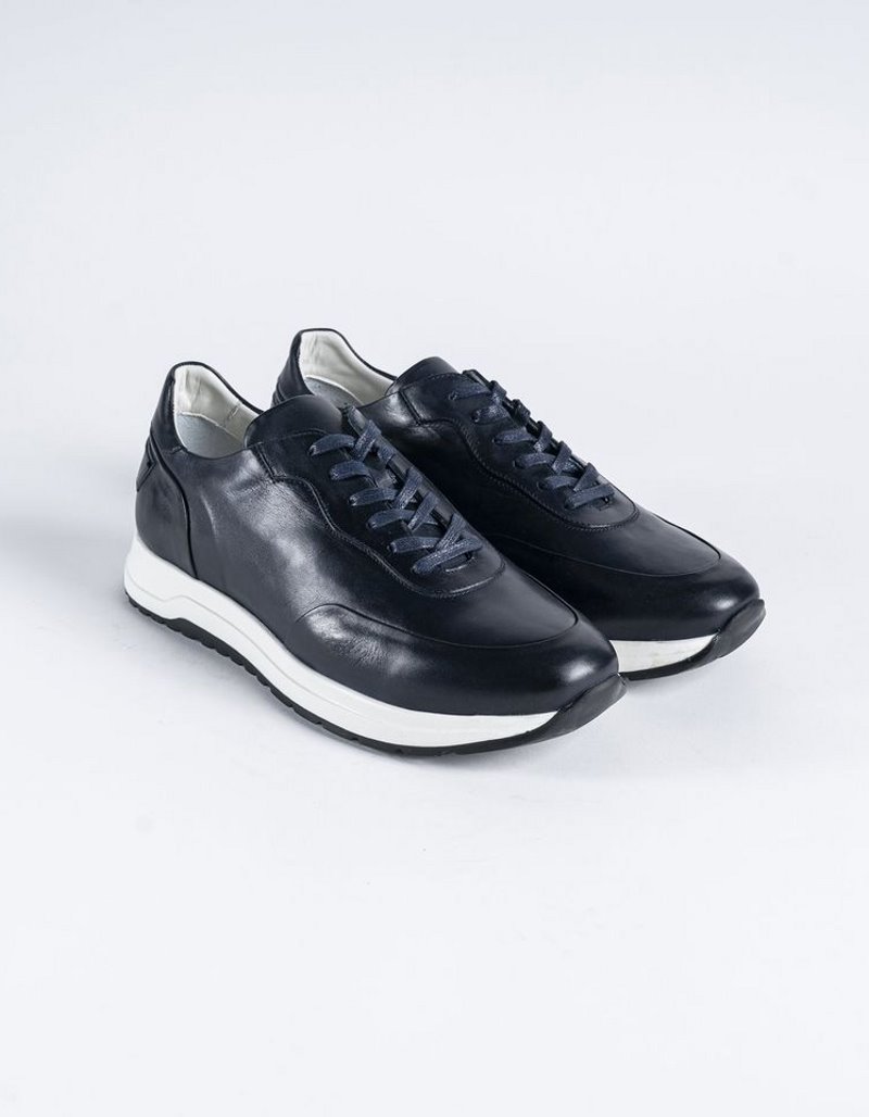 Baskets en cuir Marco – 1304 Bleu