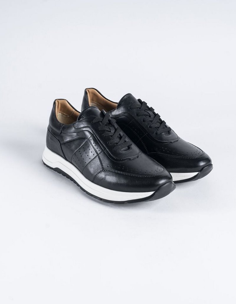 Baskets en cuir Ricardo – 1302 Noir – Image 2