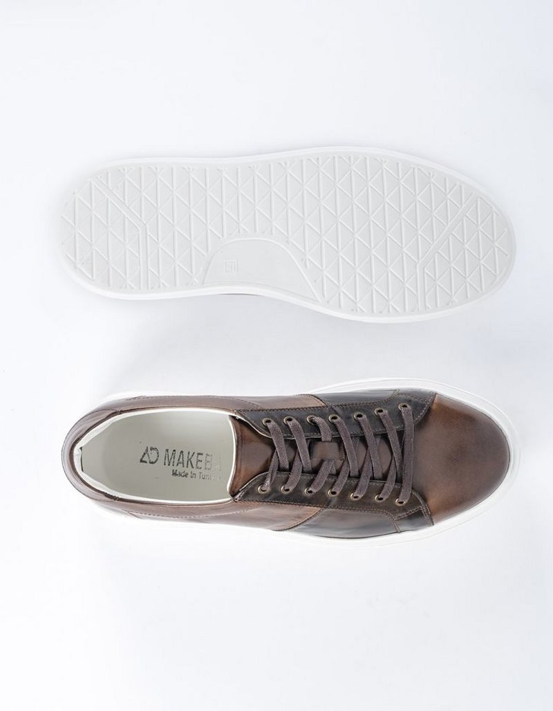 Baskets en cuir Sonny – 8901 Marron – Image 4