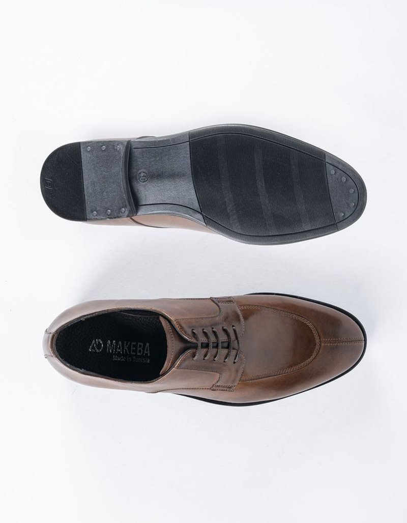 Chaussures en cuir Carlo – CH12 Marron – Image 4