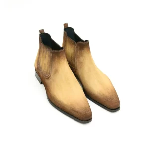 Bottines Chelsea Ultimate Veau Velours Camel