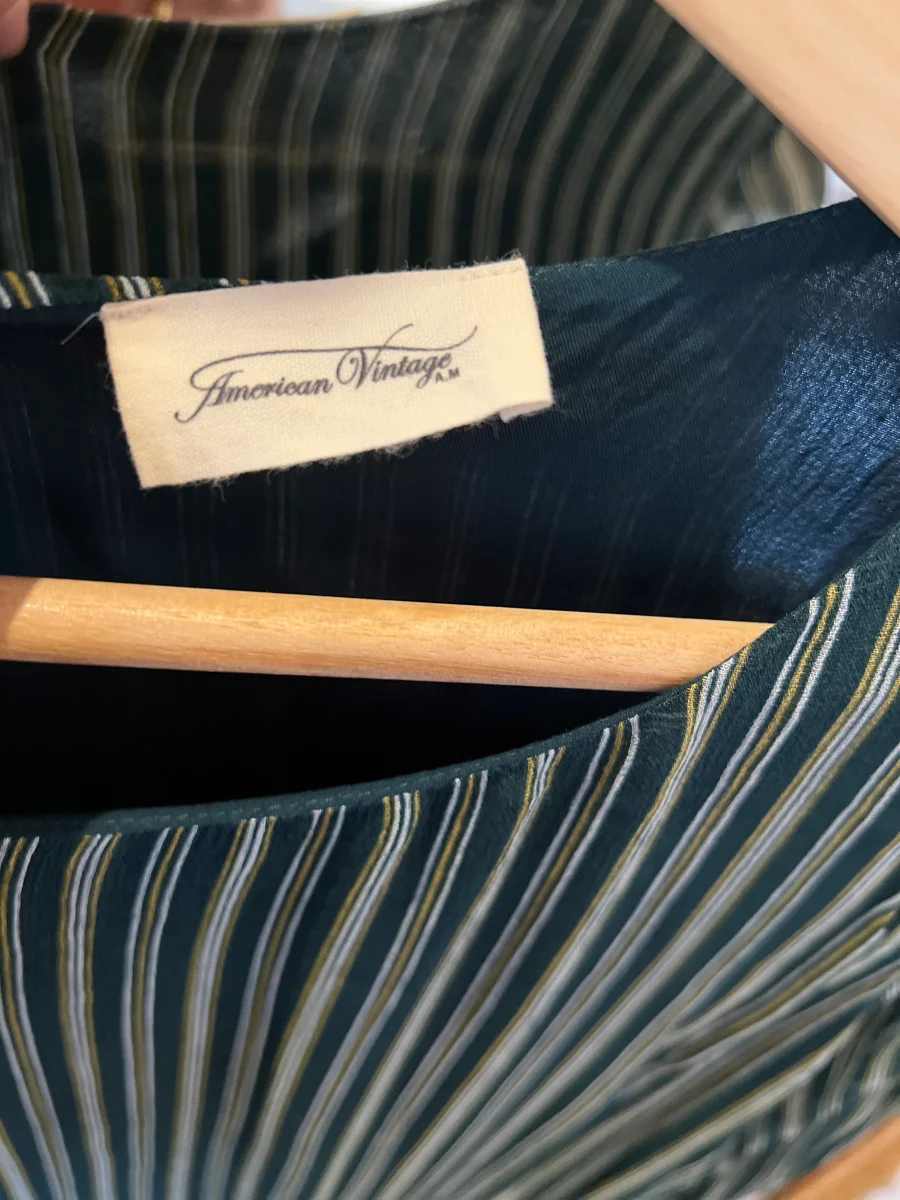 Robe American Vintage verte à rayures – Image 9