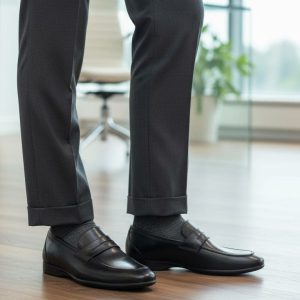 CHAUSSURE HOMME CUIR -7407 NOIR