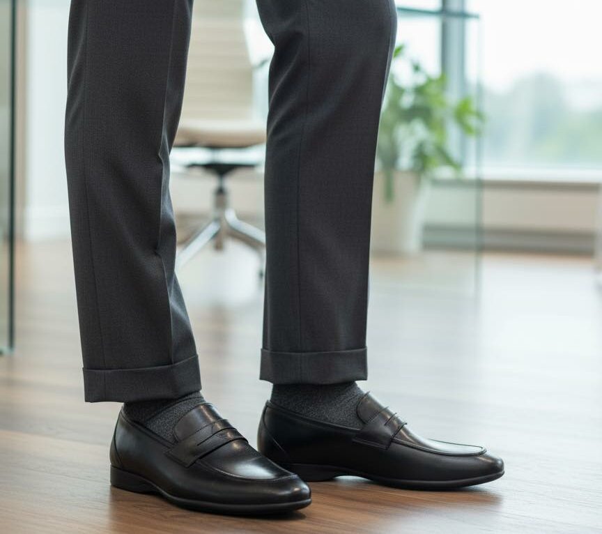 CHAUSSURE HOMME CUIR -7407 NOIR