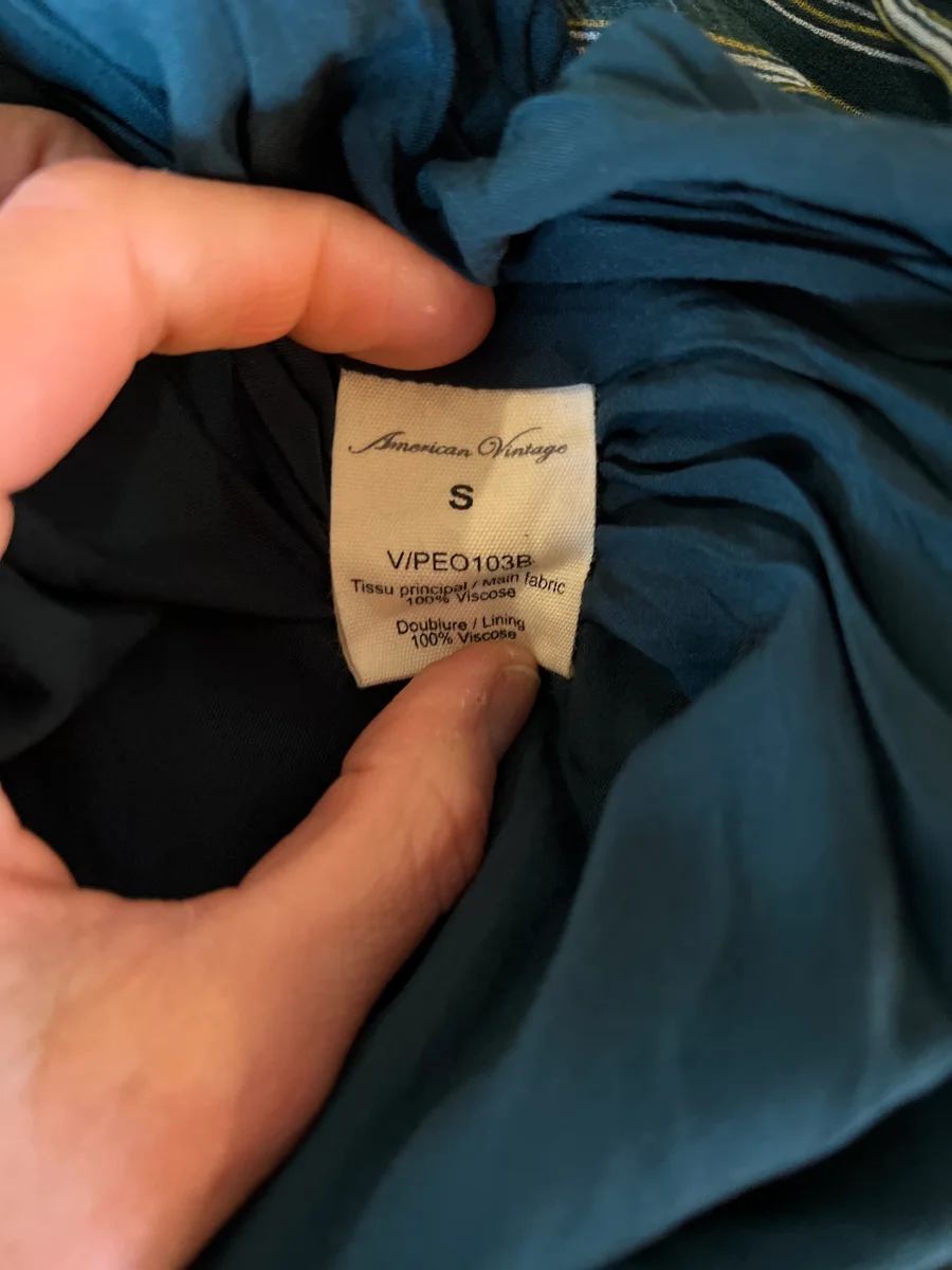 Robe American Vintage verte à rayures – Image 8