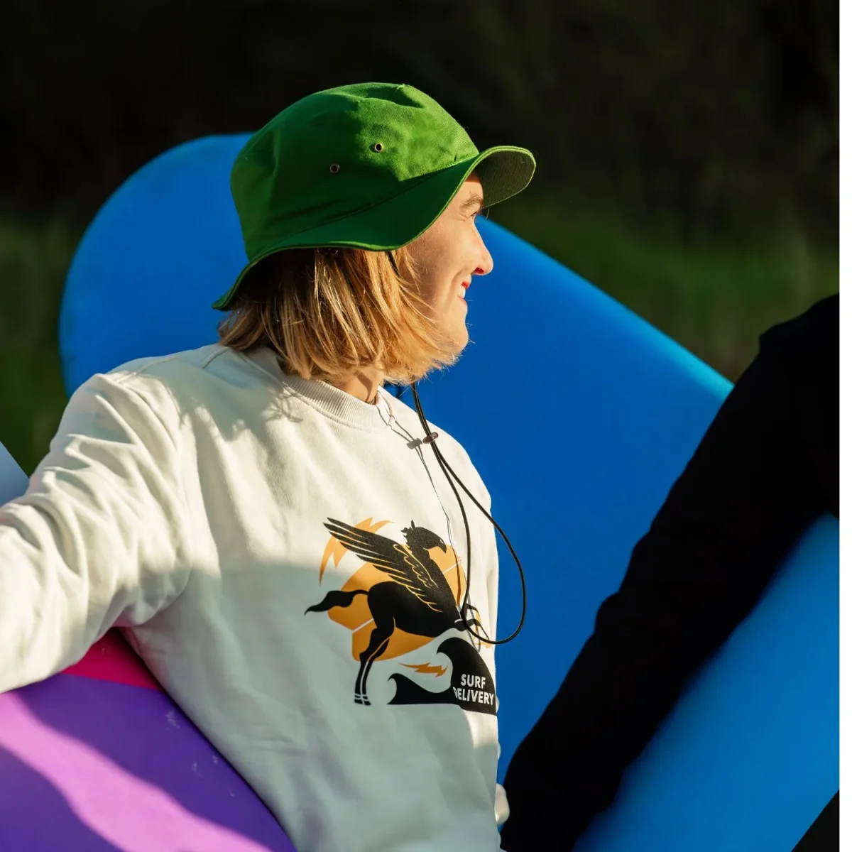 Organic Bucket Hat Dark Green – Image 3