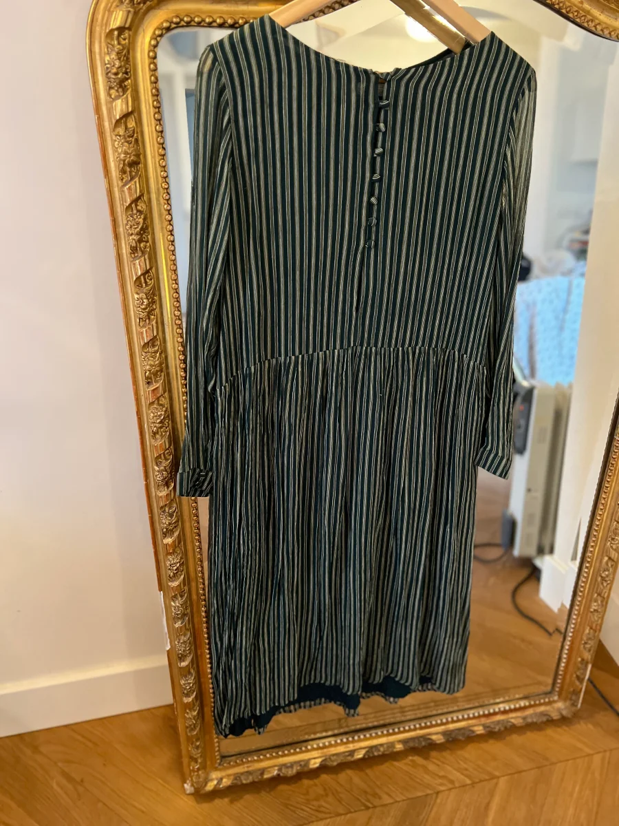 Robe American Vintage verte à rayures – Image 7