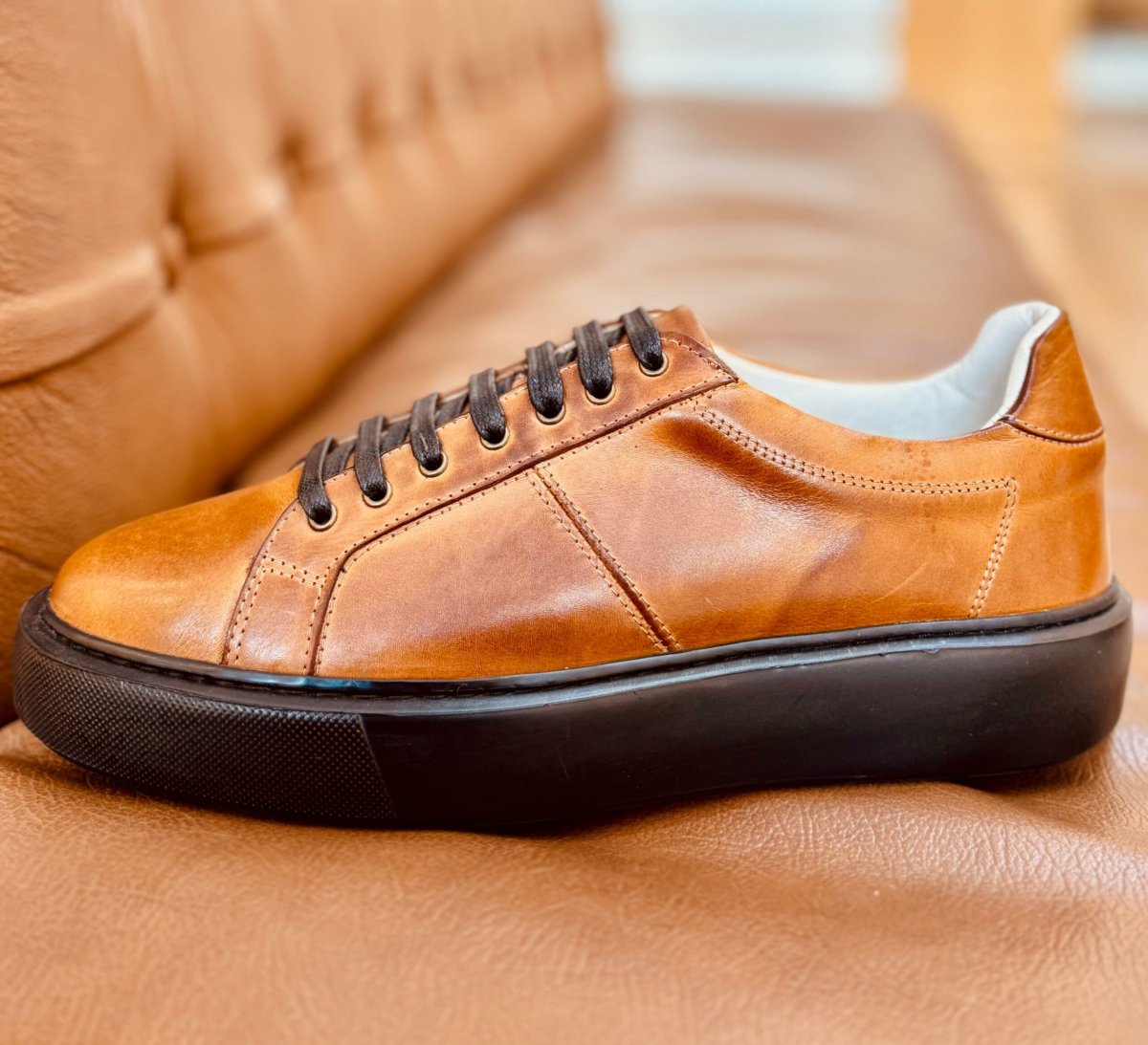 Baskets en cuir– 8911 CAMEL – Image 3